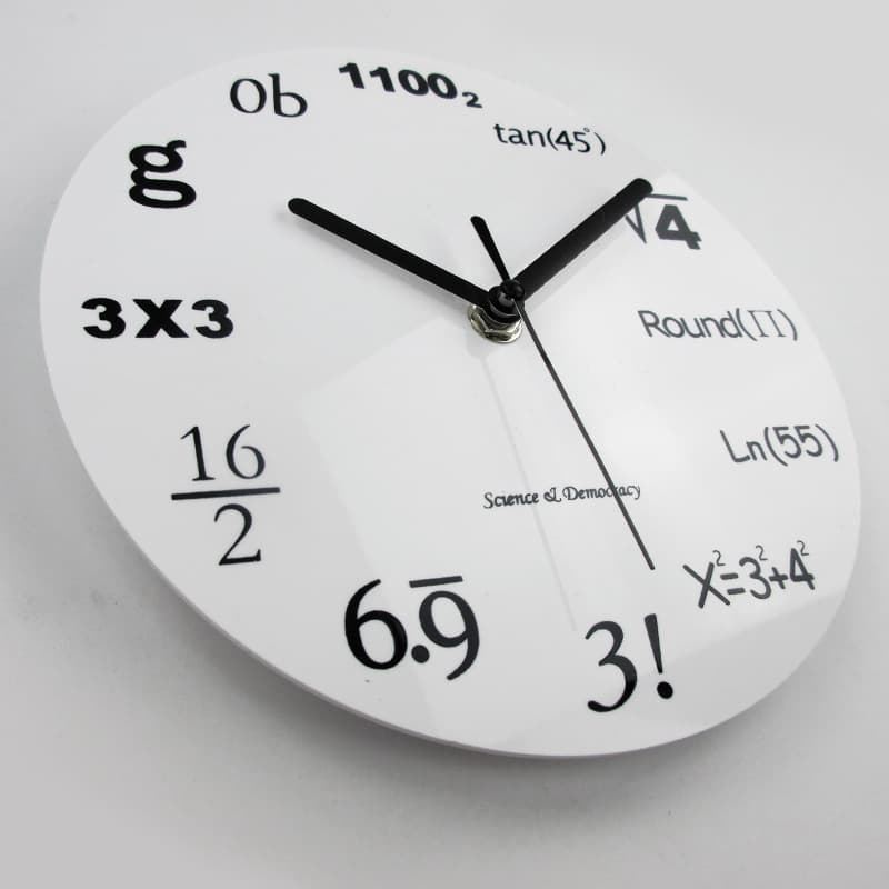 Mathematical formula wall clock - alternate view